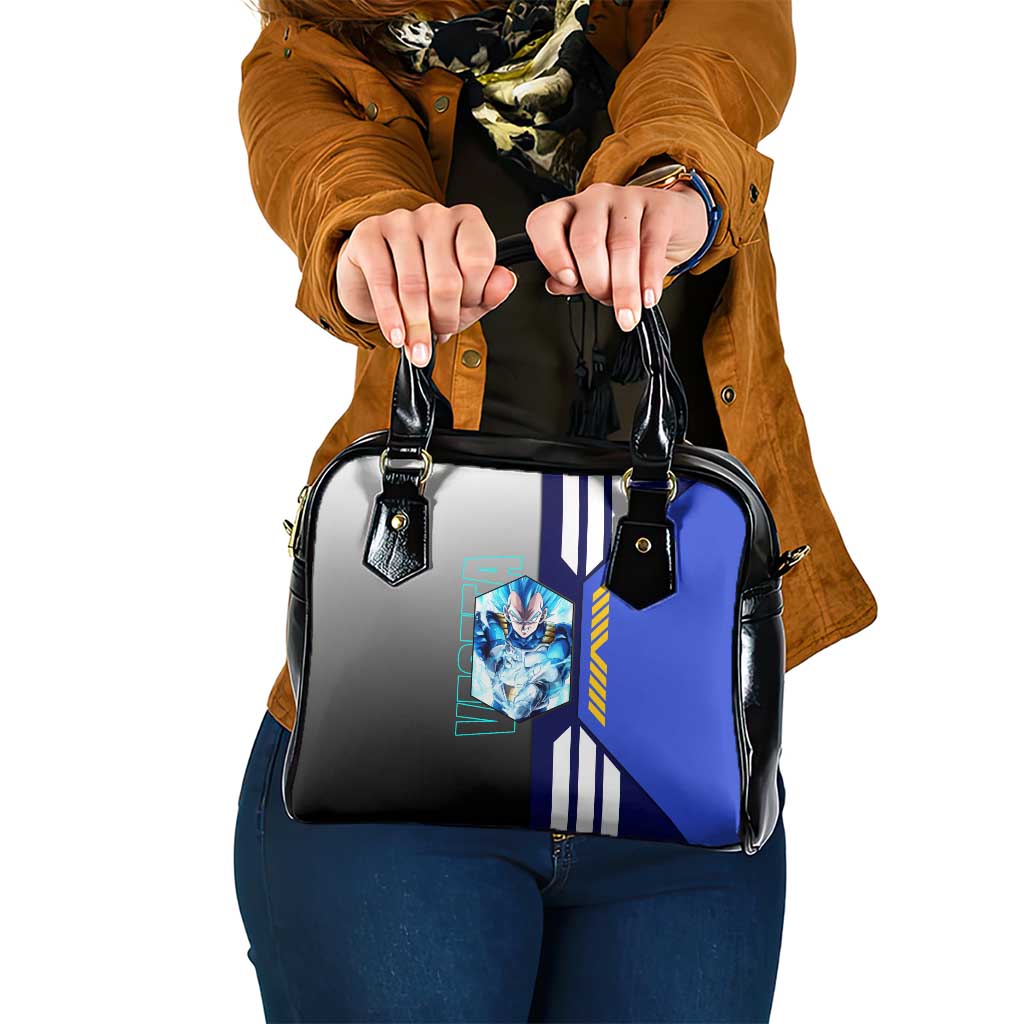 Vegeta from Dragon Ball Shoulder Handbag with Super Saiyan Blue Form and Action Pose Design - The Mazicc