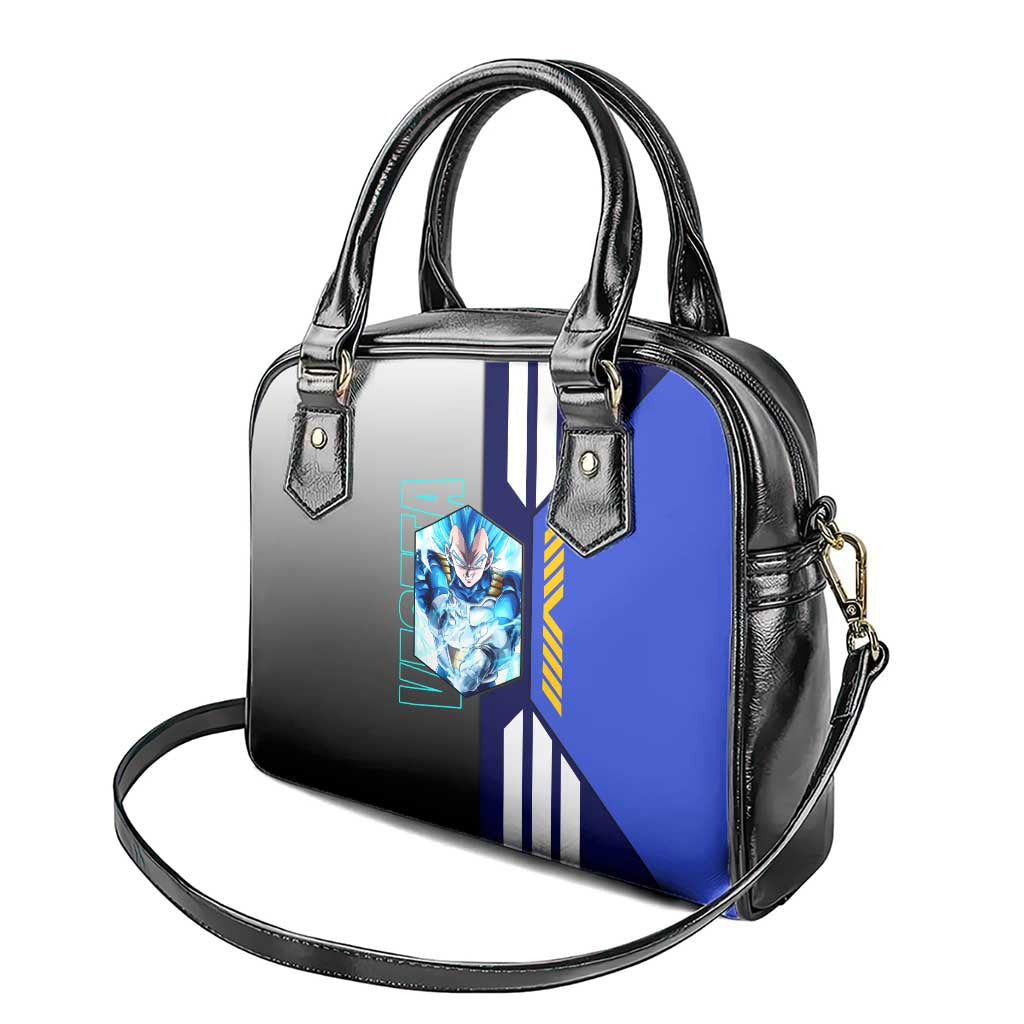Vegeta from Dragon Ball Shoulder Handbag with Super Saiyan Blue Form and Action Pose Design - The Mazicc