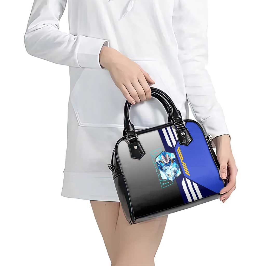 Vegeta from Dragon Ball Shoulder Handbag with Super Saiyan Blue Form and Action Pose Design - The Mazicc