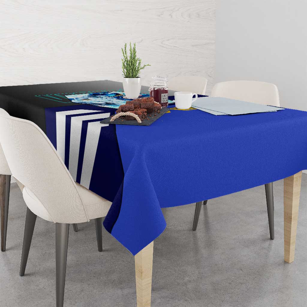 Vegeta from Dragon Ball Tablecloth with Super Saiyan Blue Form and Action Pose Design - The Mazicc