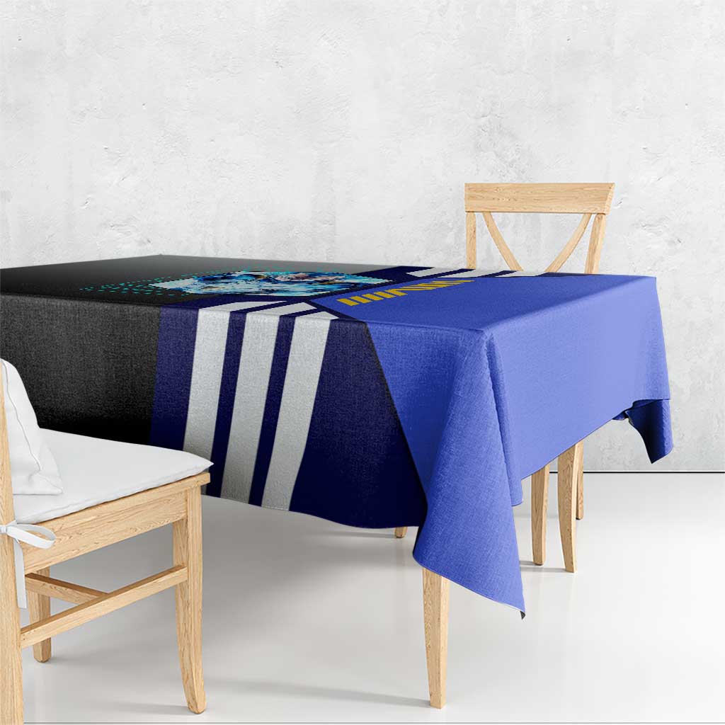 Vegeta from Dragon Ball Tablecloth with Super Saiyan Blue Form and Action Pose Design - The Mazicc