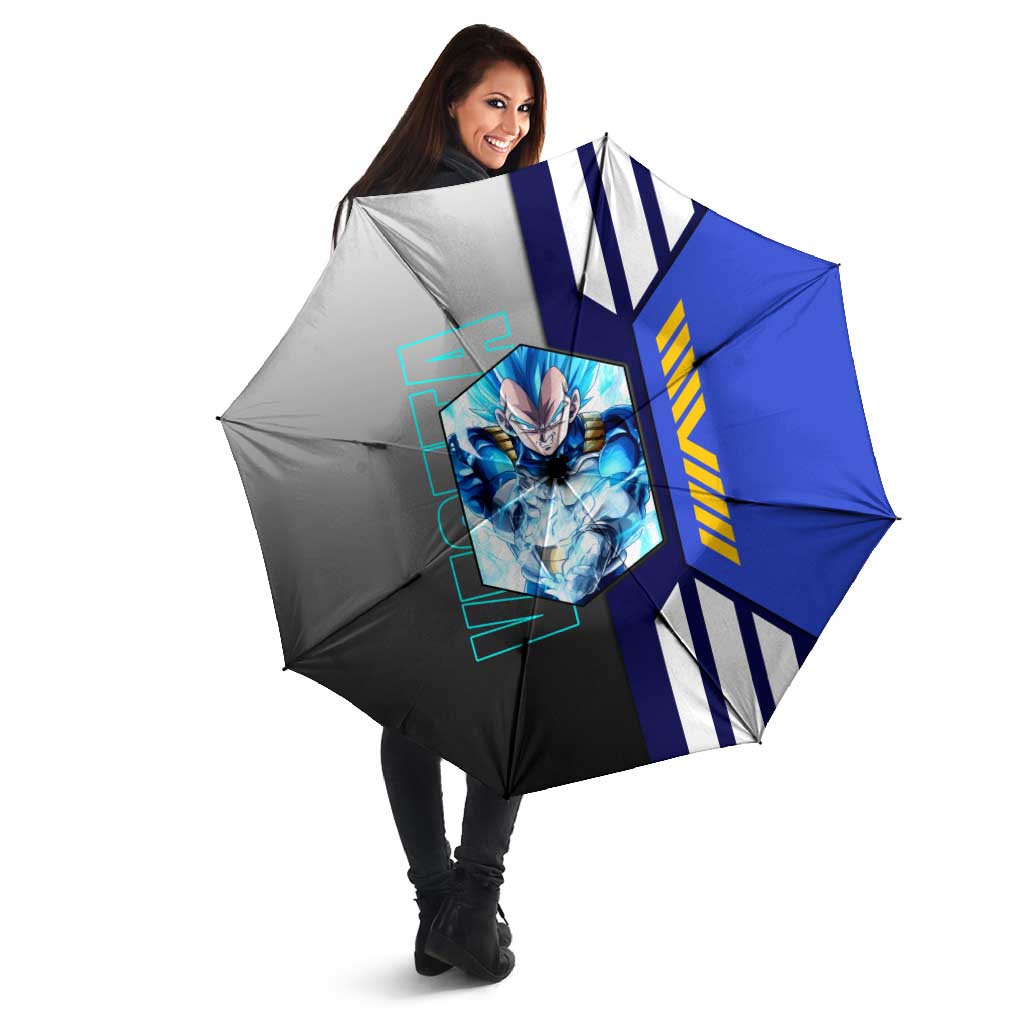 Vegeta from Dragon Ball Umbrella with Super Saiyan Blue Form and Action Pose Design - The Mazicc