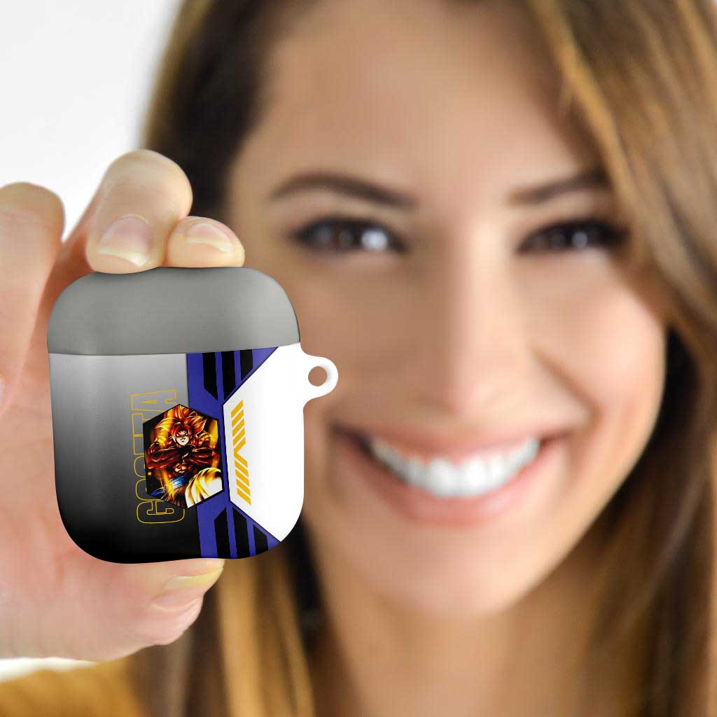 Gogeta from Dragon Ball AirPods Case with Super Saiyan Blue Form and Action Pose Design - The Mazicc