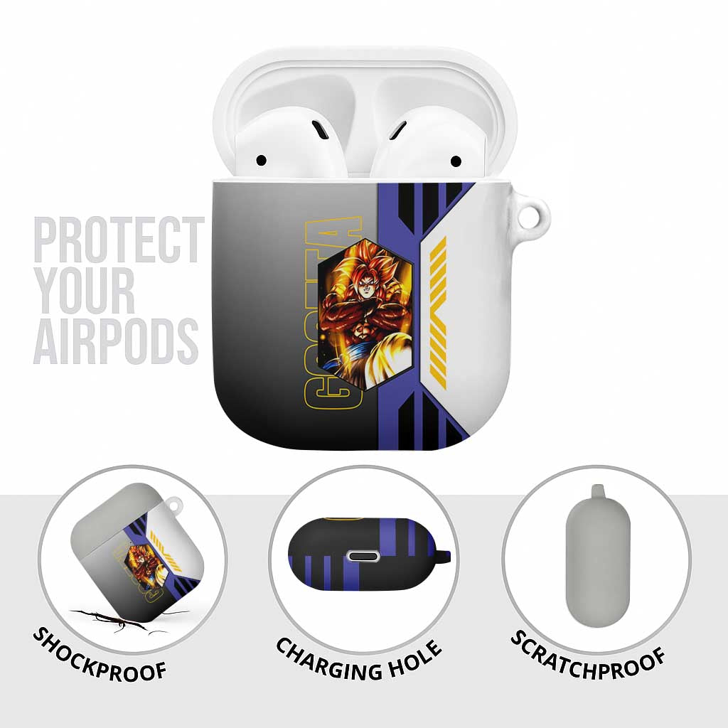 Gogeta from Dragon Ball AirPods Case with Super Saiyan Blue Form and Action Pose Design - The Mazicc