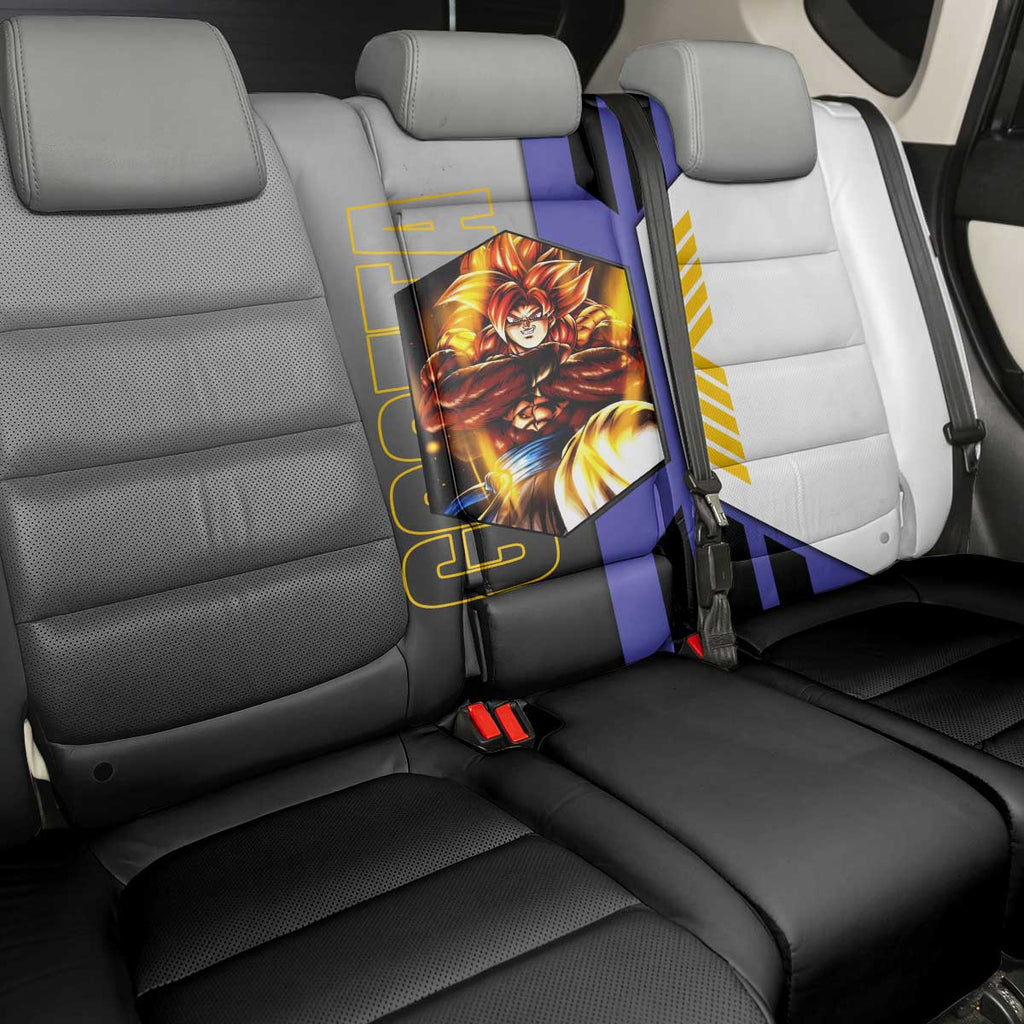 Gogeta from Dragon Ball Back Car Seat Cover with Super Saiyan Blue Form and Action Pose Design - The Mazicc