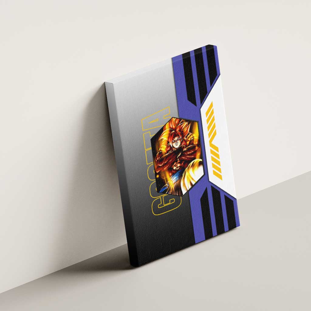 Gogeta from Dragon Ball Canvas Wall Art with Super Saiyan Blue Form and Action Pose Design - The Mazicc
