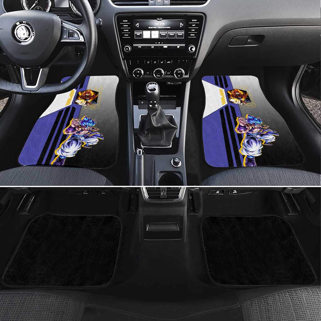 Gogeta from Dragon Ball Car Mats with Super Saiyan Blue Form and Action Pose Design - The Mazicc