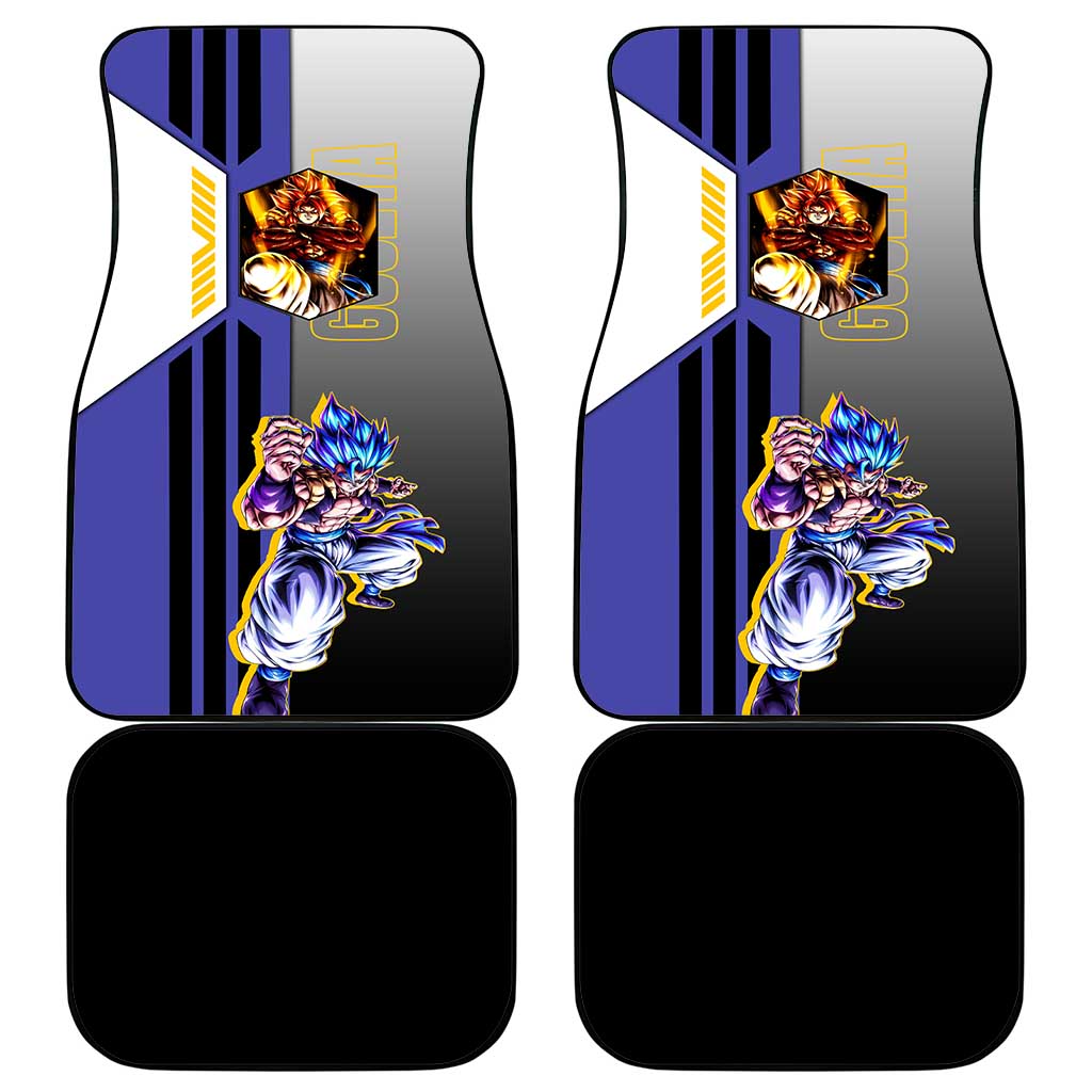 Gogeta from Dragon Ball Car Mats with Super Saiyan Blue Form and Action Pose Design - The Mazicc