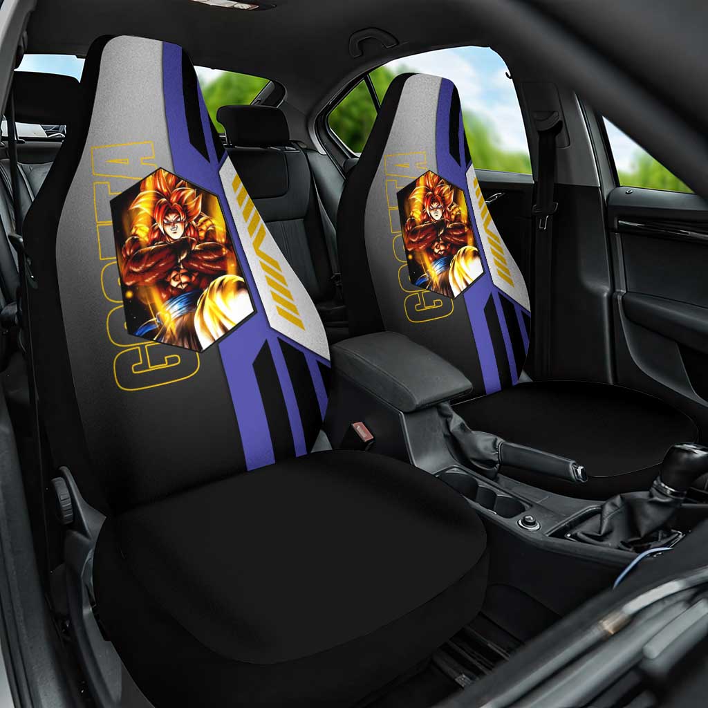 Gogeta from Dragon Ball Car Seat Cover with Super Saiyan Blue Form and Action Pose Design - The Mazicc