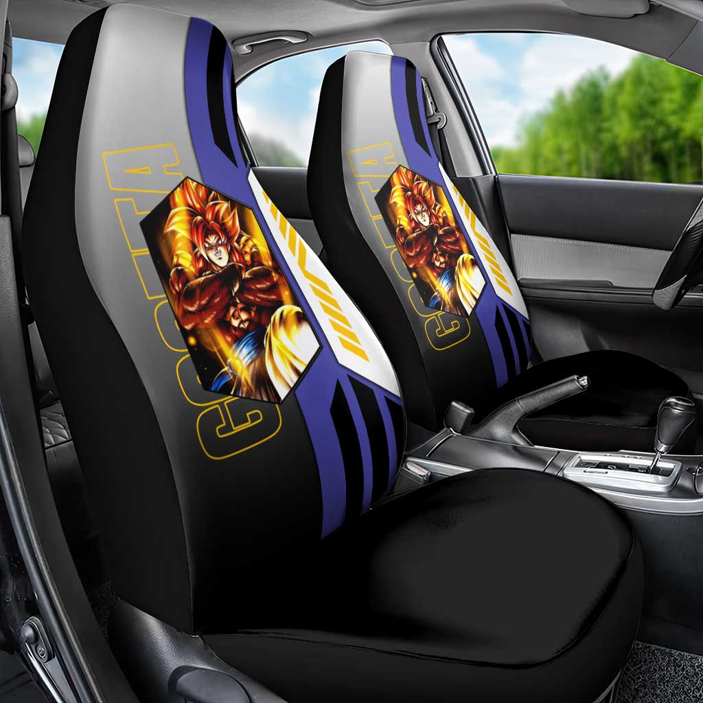 Gogeta from Dragon Ball Car Seat Cover with Super Saiyan Blue Form and Action Pose Design - The Mazicc