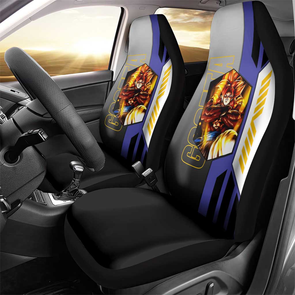 Gogeta from Dragon Ball Car Seat Cover with Super Saiyan Blue Form and Action Pose Design - The Mazicc