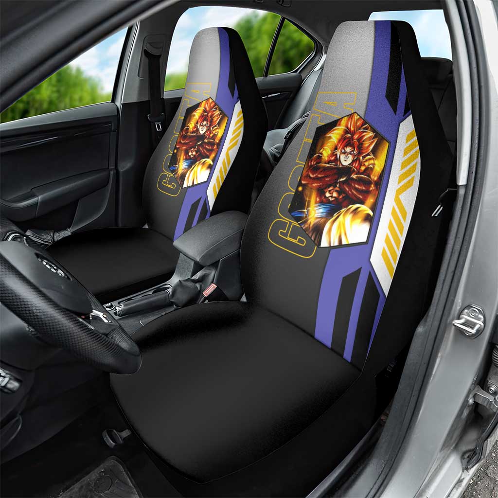 Gogeta from Dragon Ball Car Seat Cover with Super Saiyan Blue Form and Action Pose Design - The Mazicc