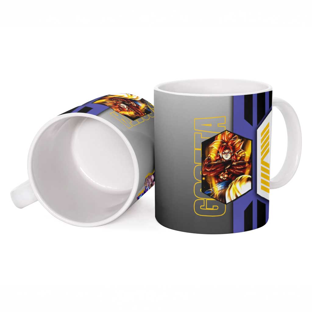 Gogeta from Dragon Ball Ceramic Mug with Super Saiyan Blue Form and Action Pose Design - The Mazicc