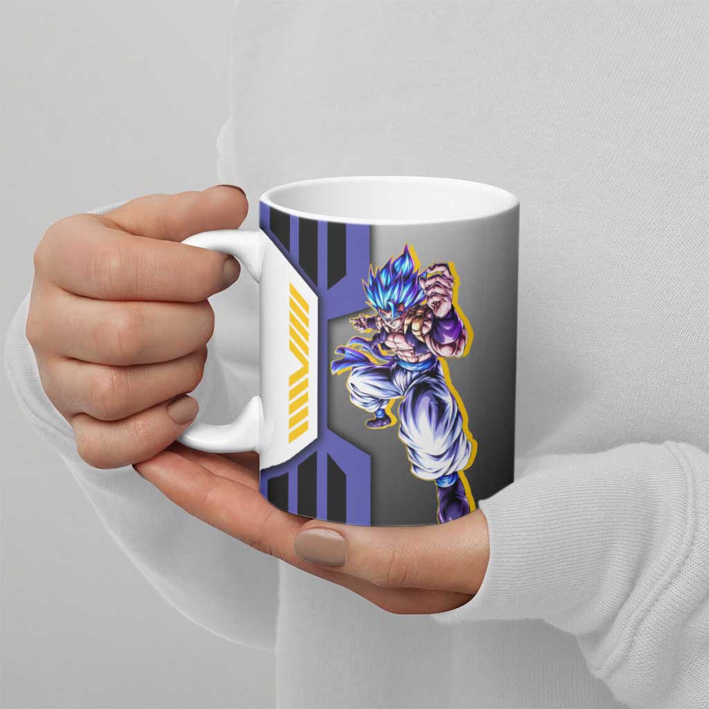 Gogeta from Dragon Ball Ceramic Mug with Super Saiyan Blue Form and Action Pose Design - The Mazicc