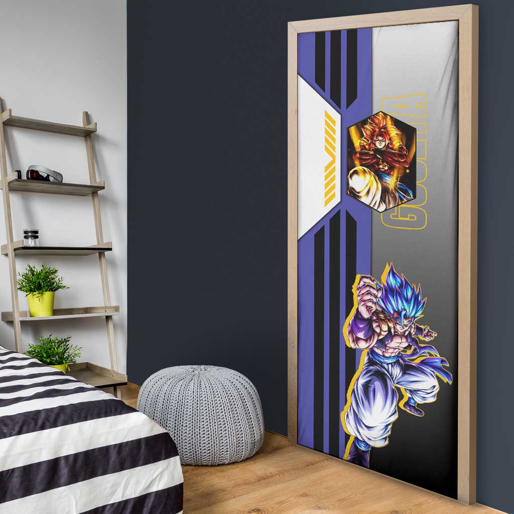 Gogeta from Dragon Ball Door Cover with Super Saiyan Blue Form and Action Pose Design - The Mazicc