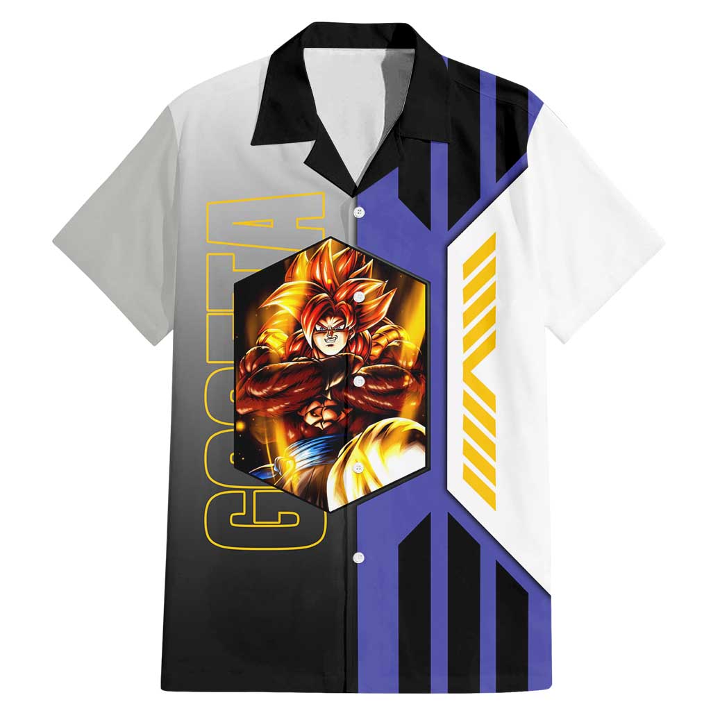 Gogeta from Dragon Ball Family Matching Mermaid Dress and Hawaiian Shirt with Super Saiyan Blue Form and Action Pose Design - The Mazicc
