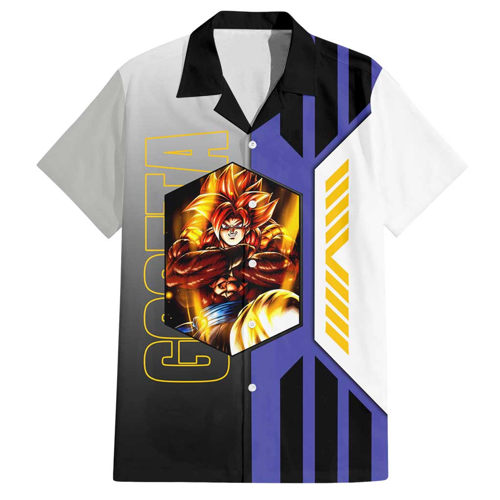 Gogeta from Dragon Ball Family Matching Puletasi and Hawaiian Shirt with Super Saiyan Blue Form and Action Pose Design - The Mazicc