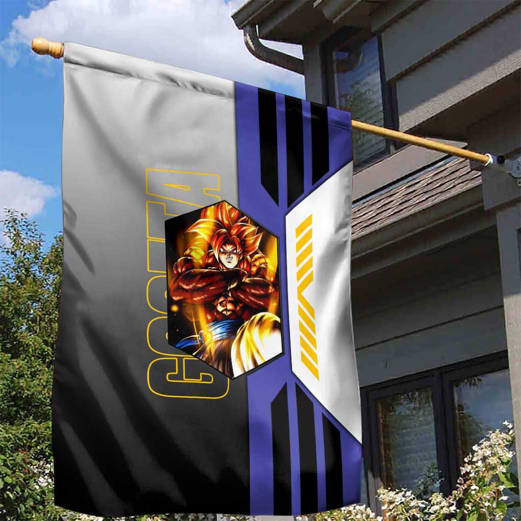 Gogeta from Dragon Ball Garden Flag with Super Saiyan Blue Form and Action Pose Design - The Mazicc