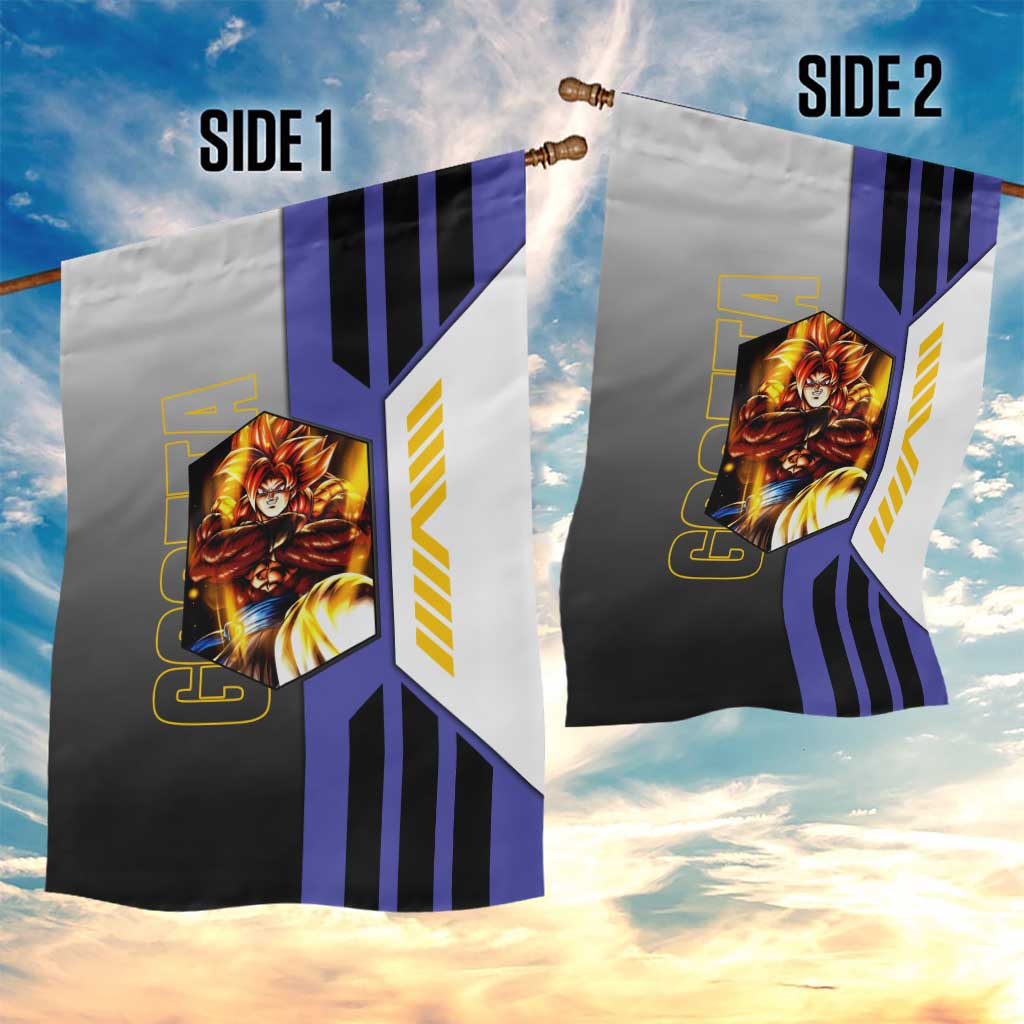 Gogeta from Dragon Ball Garden Flag with Super Saiyan Blue Form and Action Pose Design - The Mazicc