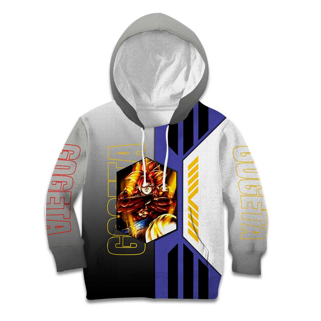 Gogeta from Dragon Ball Kid Hoodie with Super Saiyan Blue Form and Action Pose Design - The Mazicc