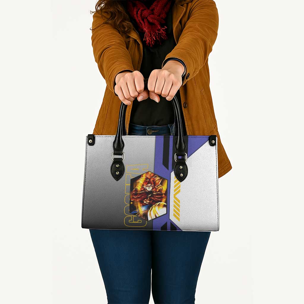 Gogeta from Dragon Ball Leather Bag with Super Saiyan Blue Form and Action Pose Design - The Mazicc