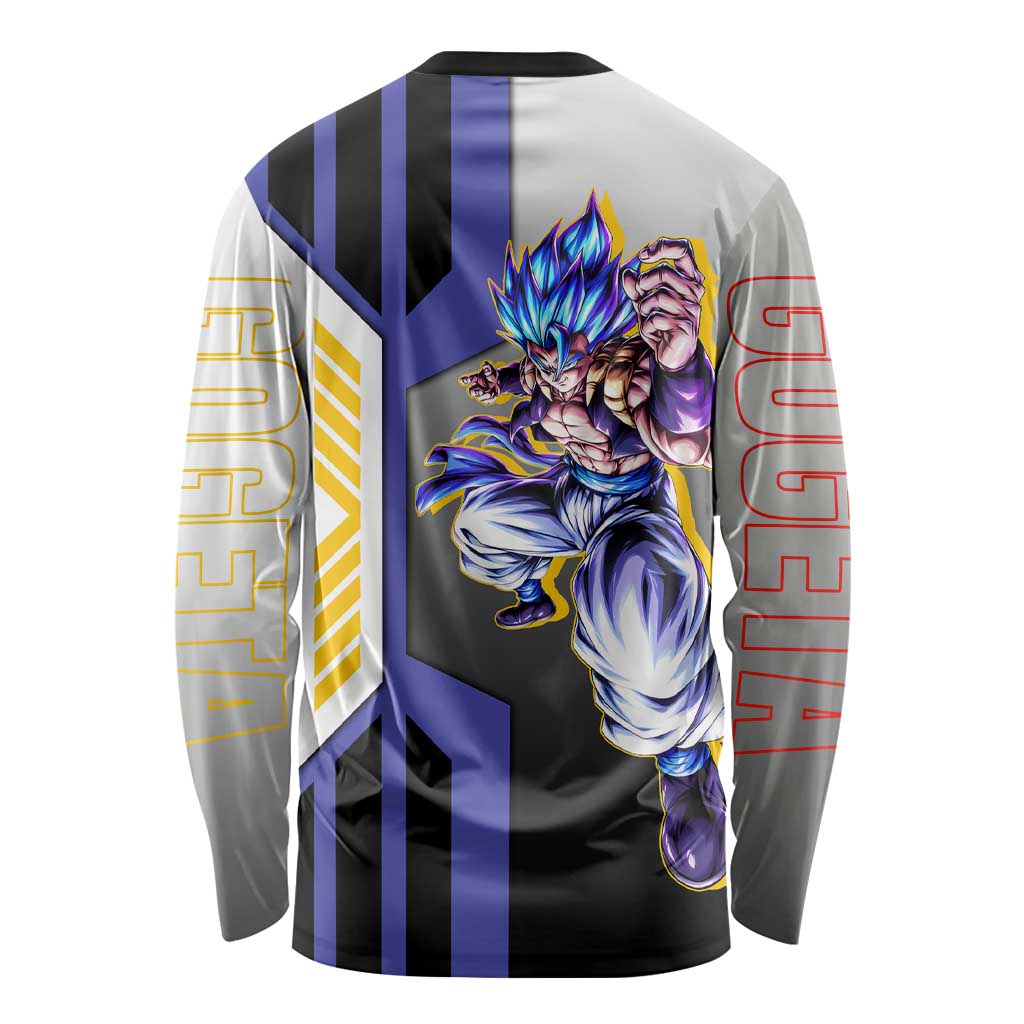 Gogeta from Dragon Ball Long Sleeve Shirt with Super Saiyan Blue Form and Action Pose Design - The Mazicc