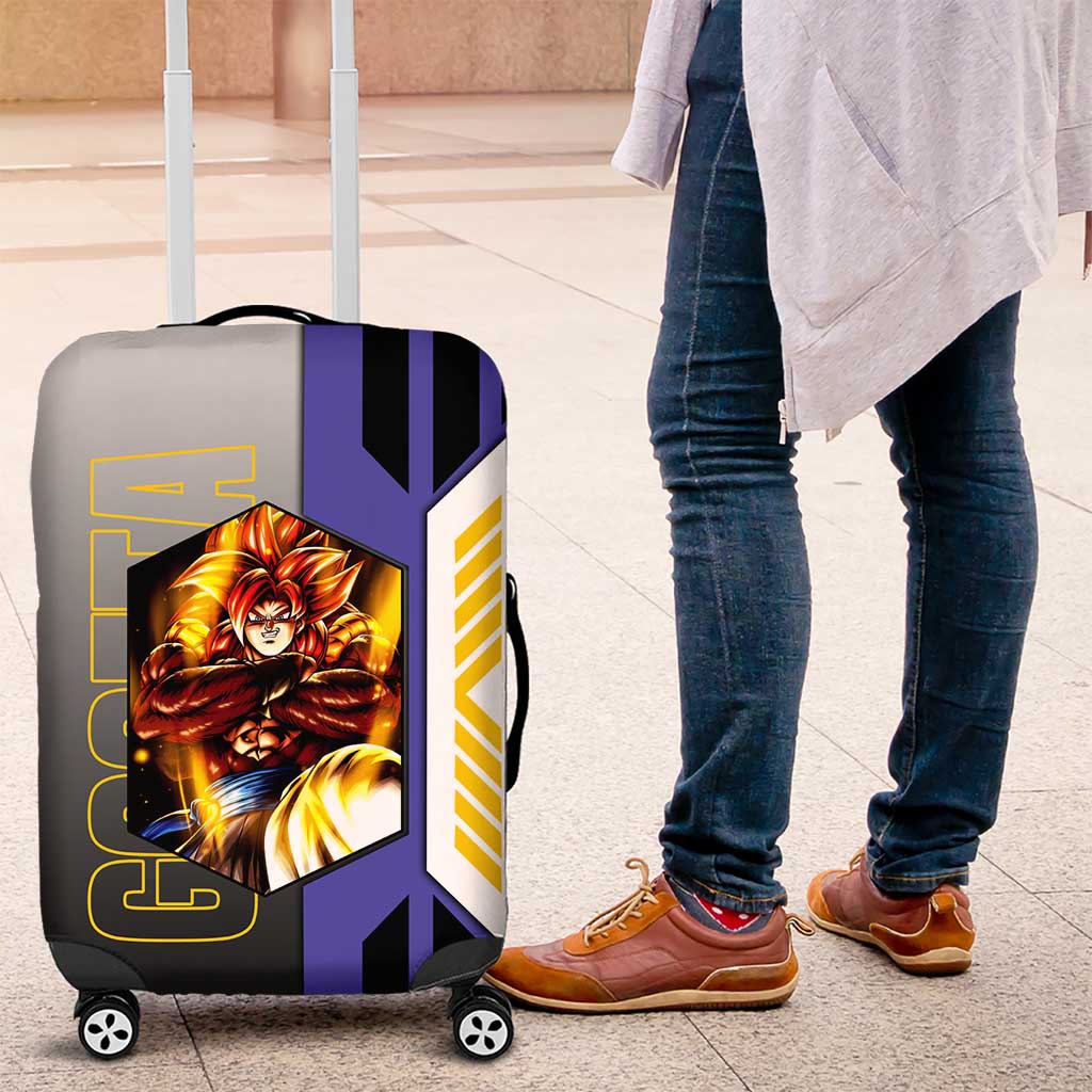 Gogeta from Dragon Ball Luggage Cover with Super Saiyan Blue Form and Action Pose Design - The Mazicc