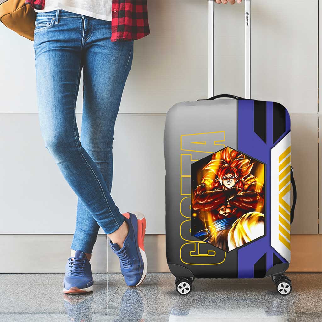Gogeta from Dragon Ball Luggage Cover with Super Saiyan Blue Form and Action Pose Design - The Mazicc