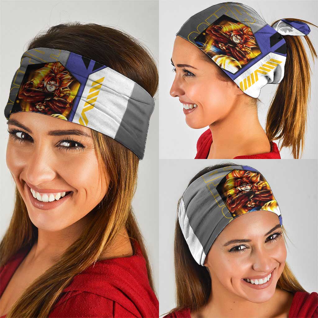 Gogeta from Dragon Ball Neck Gaiter with Super Saiyan Blue Form and Action Pose Design - The Mazicc