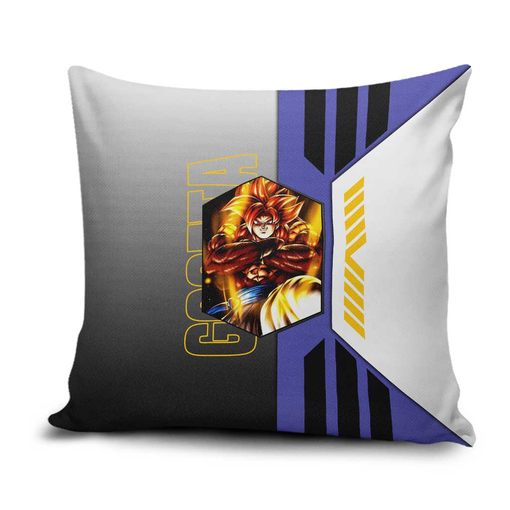 Gogeta from Dragon Ball Pillow Cover with Super Saiyan Blue Form and Action Pose Design - The Mazicc