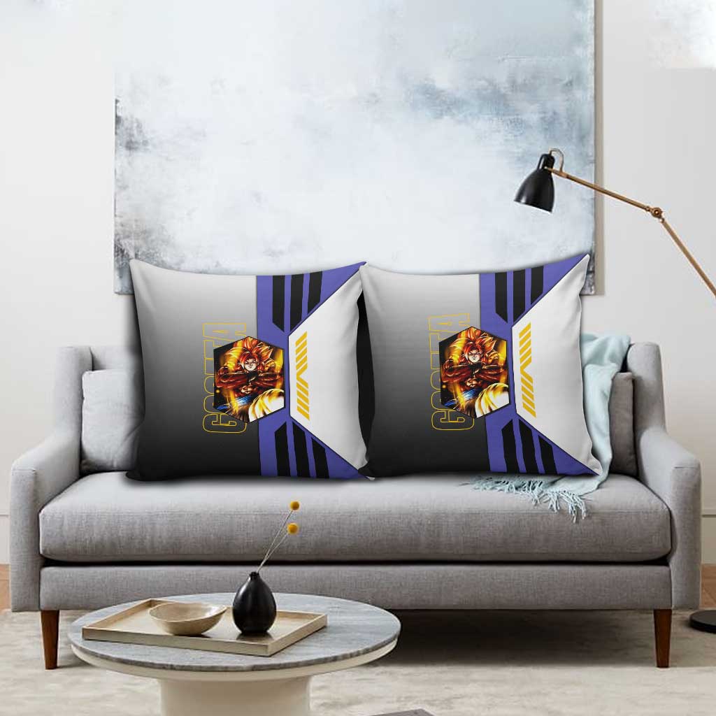 Gogeta from Dragon Ball Pillow Cover with Super Saiyan Blue Form and Action Pose Design - The Mazicc