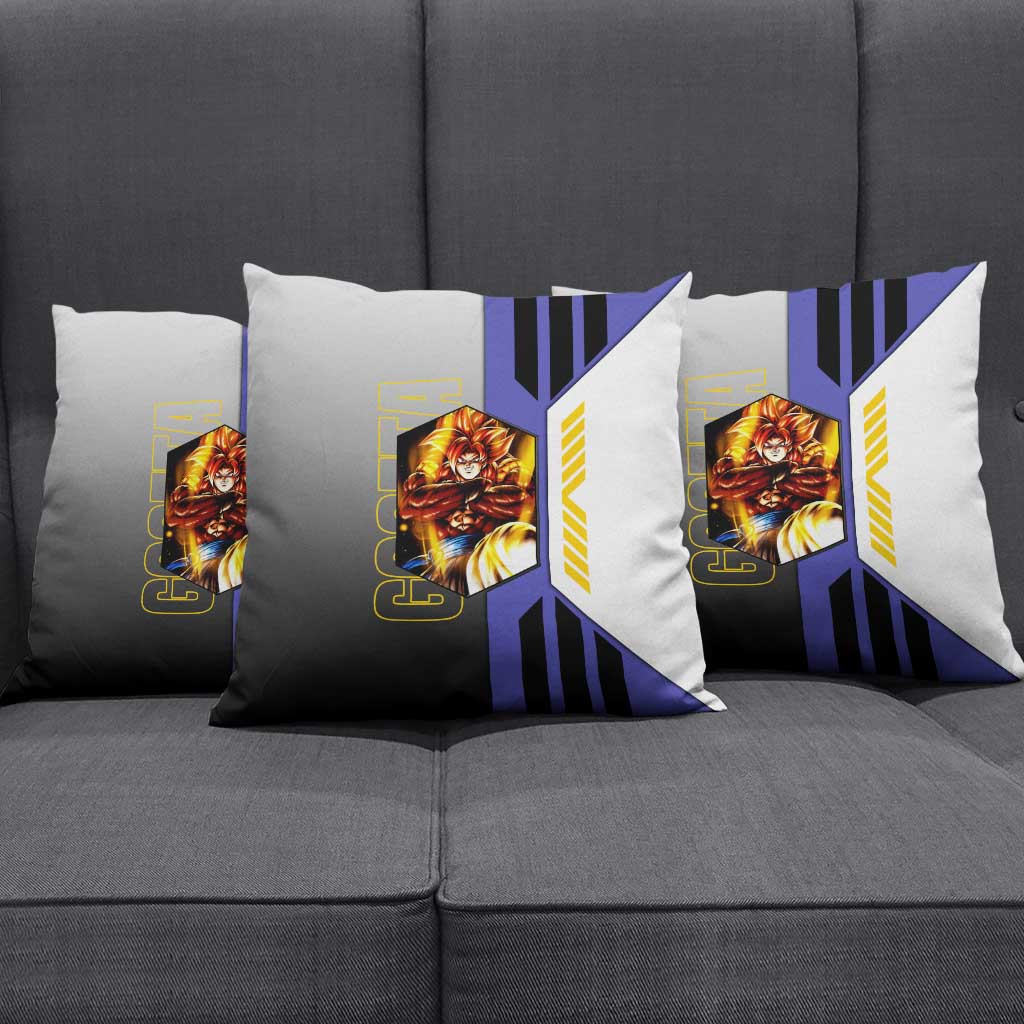 Gogeta from Dragon Ball Pillow Cover with Super Saiyan Blue Form and Action Pose Design - The Mazicc