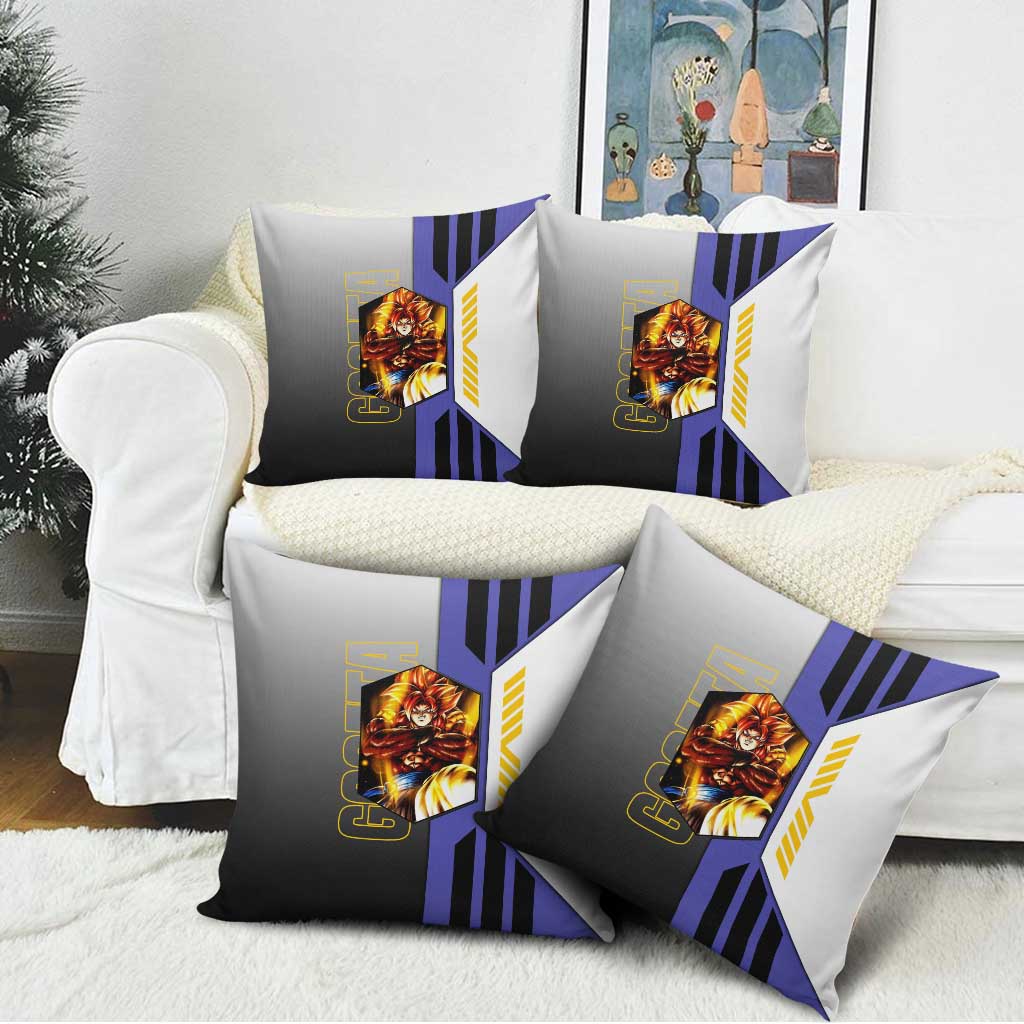 Gogeta from Dragon Ball Pillow Cover with Super Saiyan Blue Form and Action Pose Design - The Mazicc