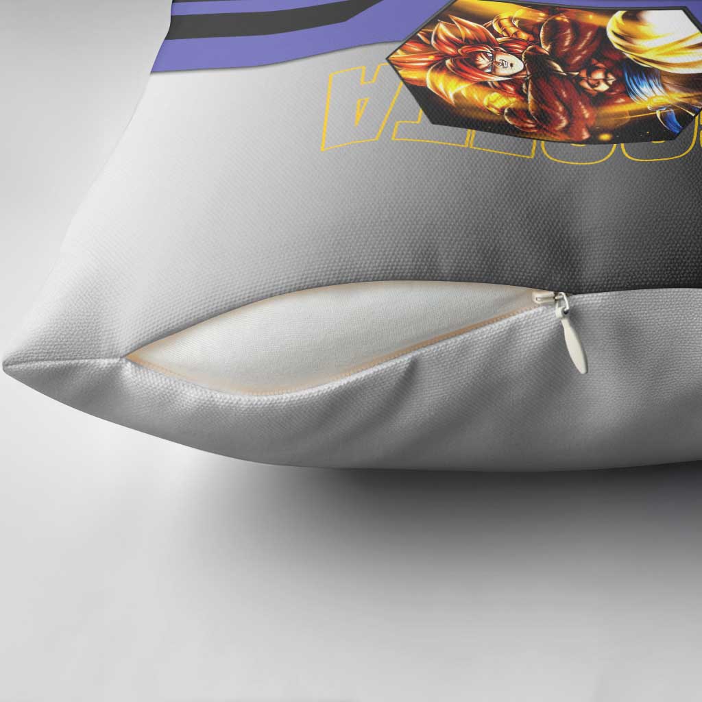 Gogeta from Dragon Ball Pillow Cover with Super Saiyan Blue Form and Action Pose Design - The Mazicc