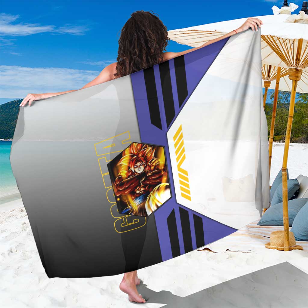 Gogeta from Dragon Ball Sarong with Super Saiyan Blue Form and Action Pose Design - The Mazicc