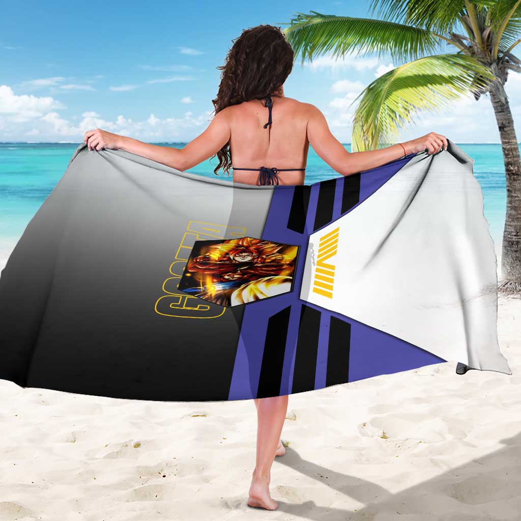 Gogeta from Dragon Ball Sarong with Super Saiyan Blue Form and Action Pose Design - The Mazicc