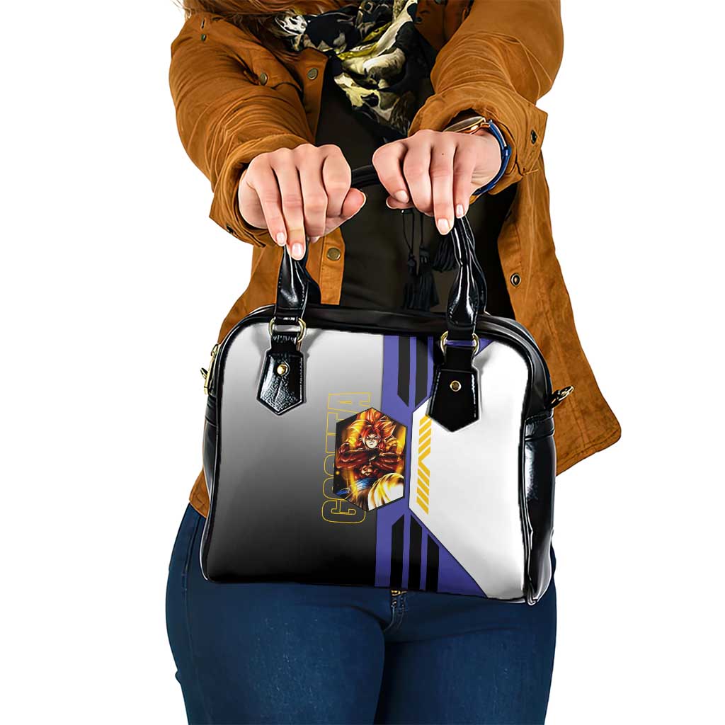 Gogeta from Dragon Ball Shoulder Handbag with Super Saiyan Blue Form and Action Pose Design - The Mazicc