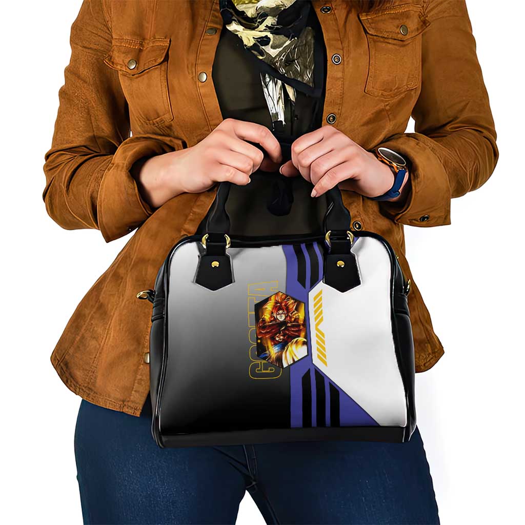 Gogeta from Dragon Ball Shoulder Handbag with Super Saiyan Blue Form and Action Pose Design - The Mazicc