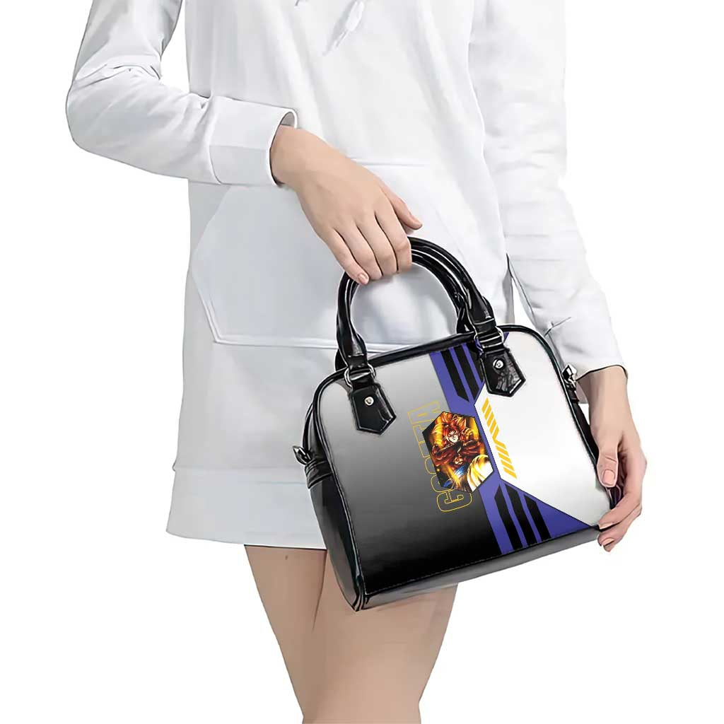 Gogeta from Dragon Ball Shoulder Handbag with Super Saiyan Blue Form and Action Pose Design - The Mazicc