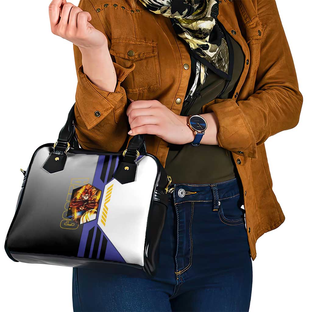 Gogeta from Dragon Ball Shoulder Handbag with Super Saiyan Blue Form and Action Pose Design - The Mazicc