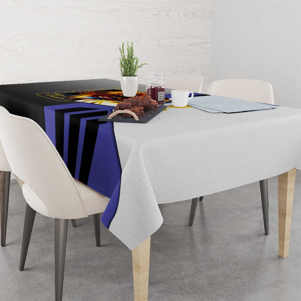 Gogeta from Dragon Ball Tablecloth with Super Saiyan Blue Form and Action Pose Design - The Mazicc