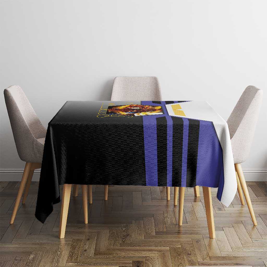Gogeta from Dragon Ball Tablecloth with Super Saiyan Blue Form and Action Pose Design - The Mazicc