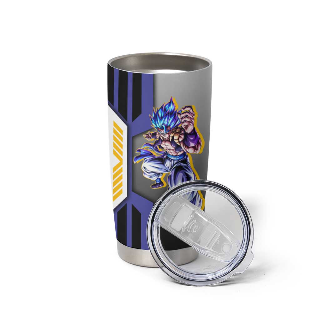 Gogeta from Dragon Ball Tumbler Cup with Super Saiyan Blue Form and Action Pose Design - The Mazicc