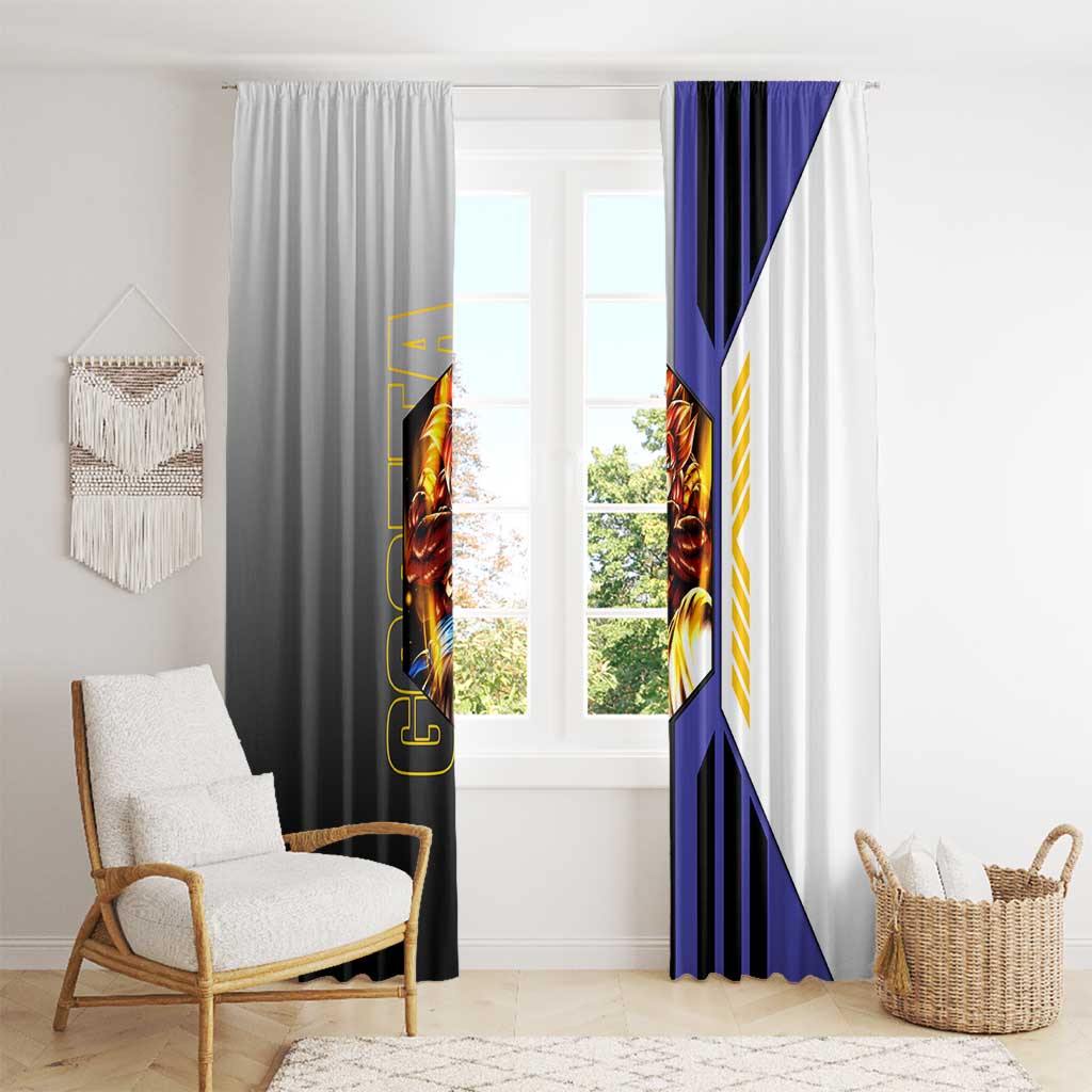 Gogeta from Dragon Ball Window Curtain with Super Saiyan Blue Form and Action Pose Design - The Mazicc