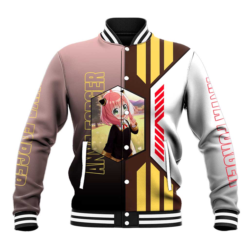 Anya Forger from Spy x Family Baseball Jacket with Cute Pose and Character Design - The Mazicc