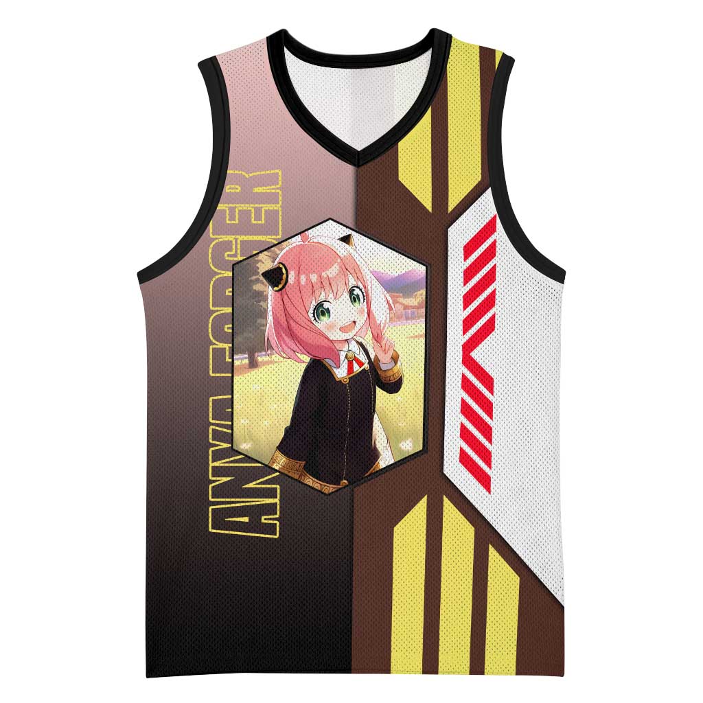 Anya Forger from Spy x Family Basketball Jersey with Cute Pose and Character Design - The Mazicc