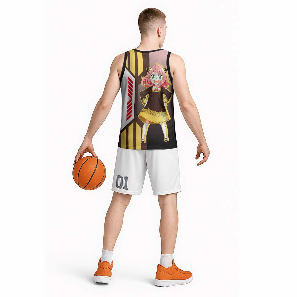 Anya Forger from Spy x Family Basketball Jersey with Cute Pose and Character Design - The Mazicc