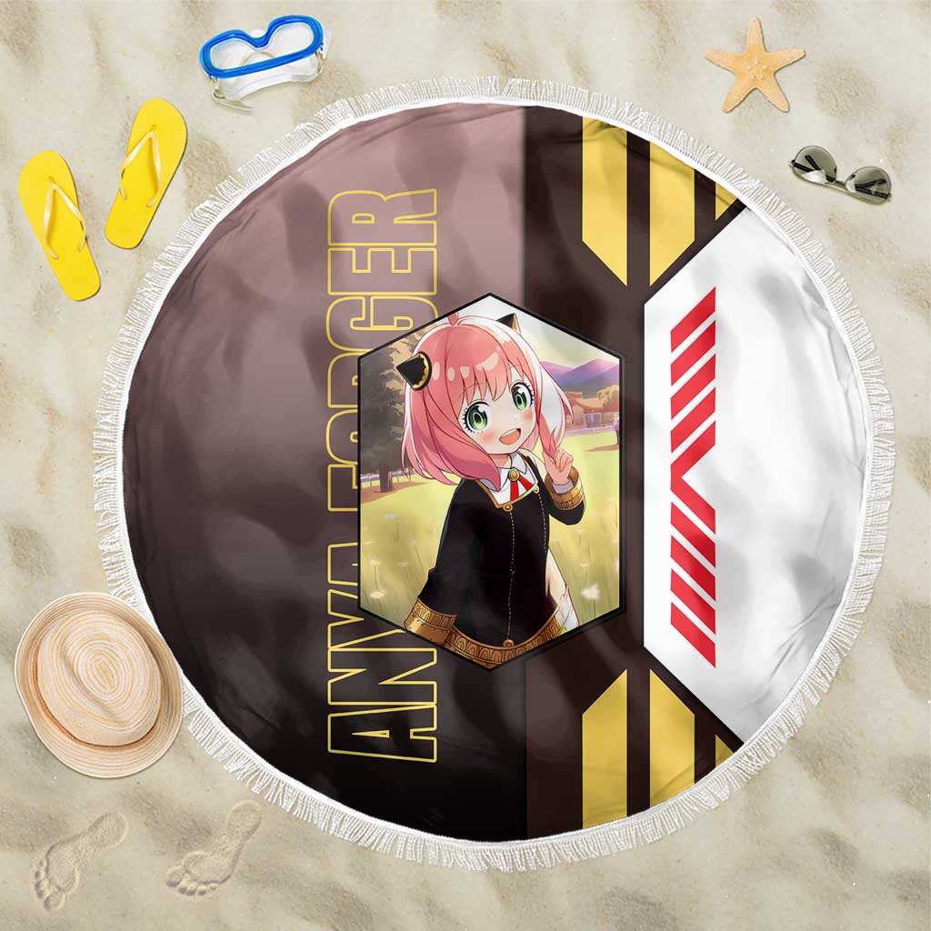 Anya Forger from Spy x Family Beach Blanket with Cute Pose and Character Design - The Mazicc