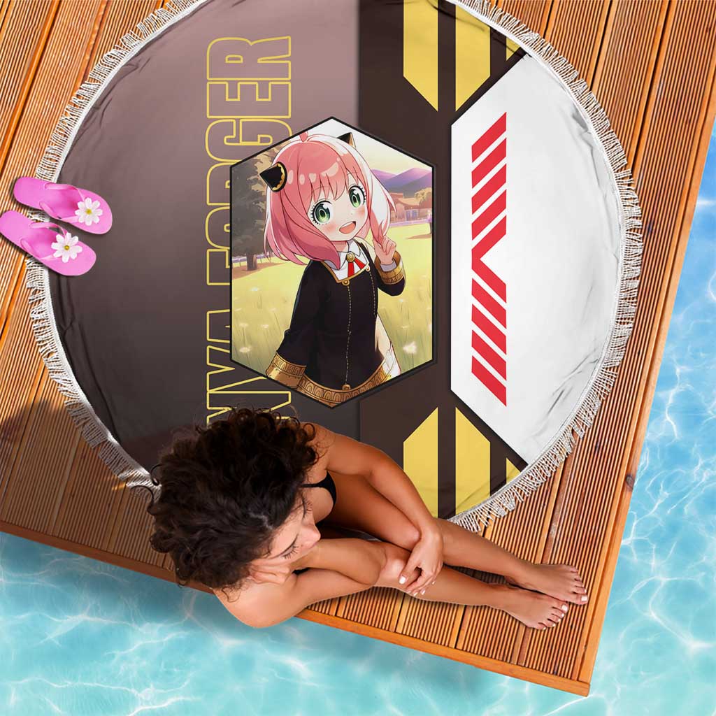 Anya Forger from Spy x Family Beach Blanket with Cute Pose and Character Design - The Mazicc