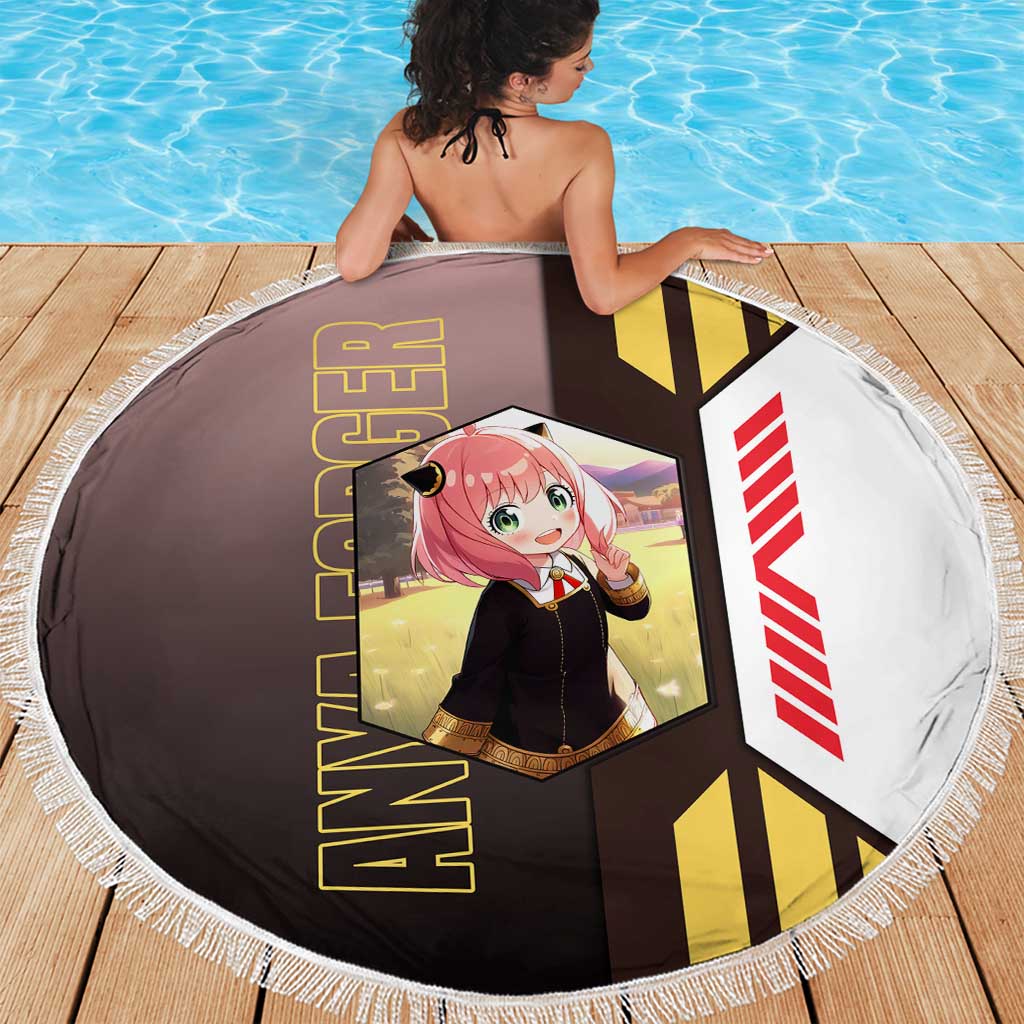 Anya Forger from Spy x Family Beach Blanket with Cute Pose and Character Design - The Mazicc